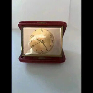 Vintage‎ Rensie Travel Clock 7 Jewels  Germany US Zone Post WWII